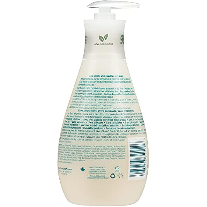 Live Clean FRESH WATER HYDRATING LIQUID HAND SOAP, 500 ML - Image 3